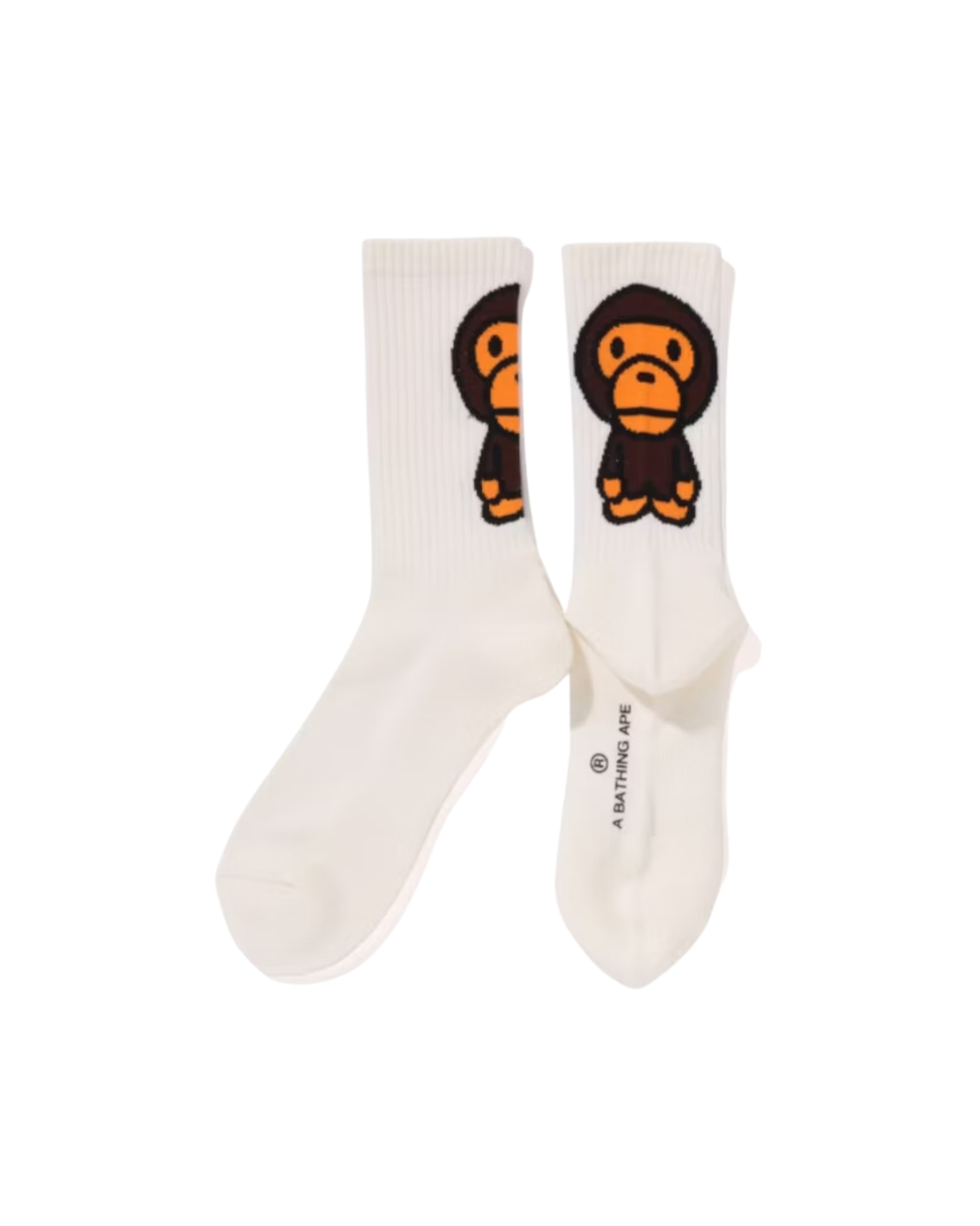 Bape Baby Milo Socks - "White"