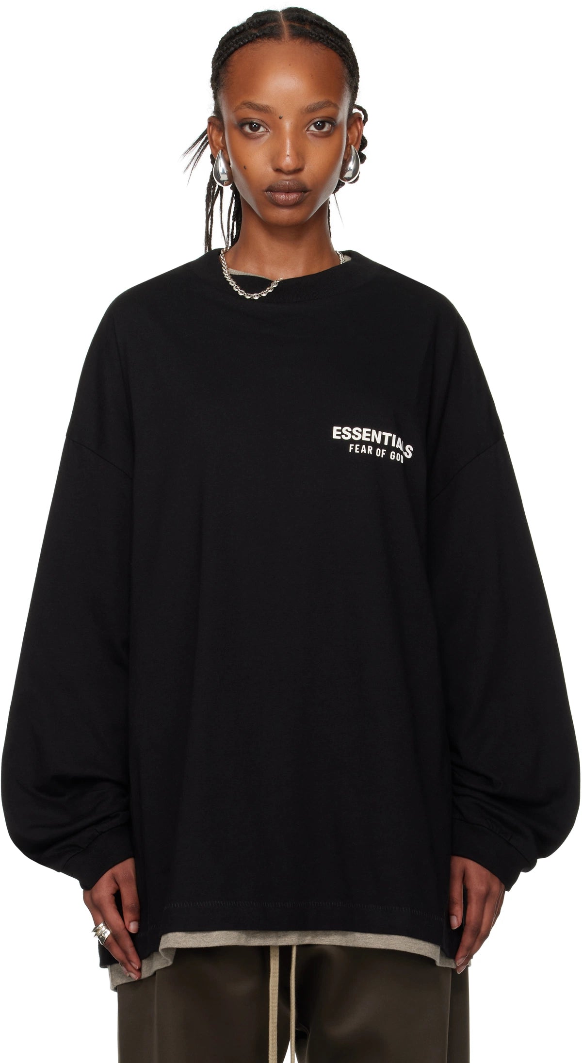 Fear of God Essentials Jersey Long Sleeve T-Shirt - "Black"