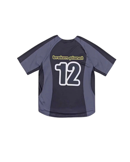 Broken Planet Football Jersey - "Black/Grey"
