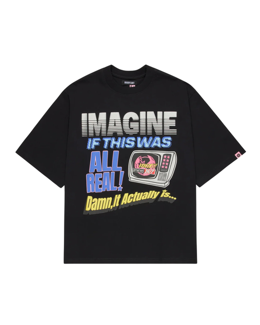 Broken Planet BP News T-Shirt - "Midnight Black"