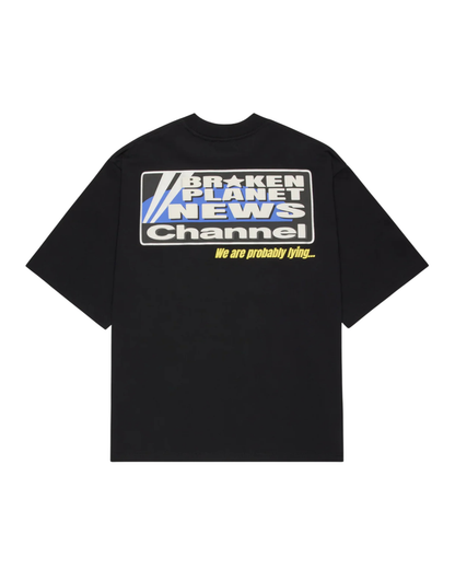 Broken Planet BP News T-Shirt - "Midnight Black"