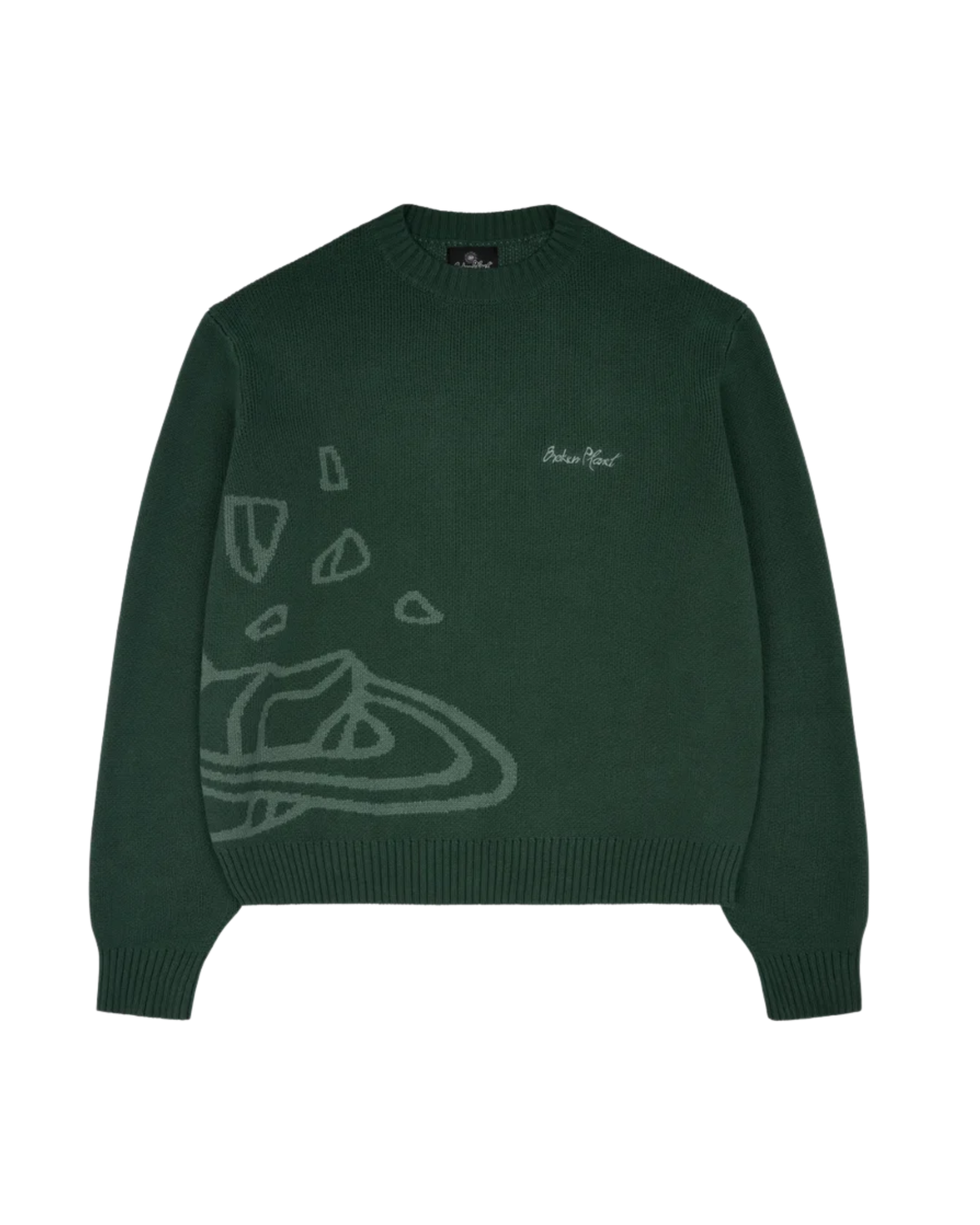 Broken Planet Knit Sweater - "Forest Green"