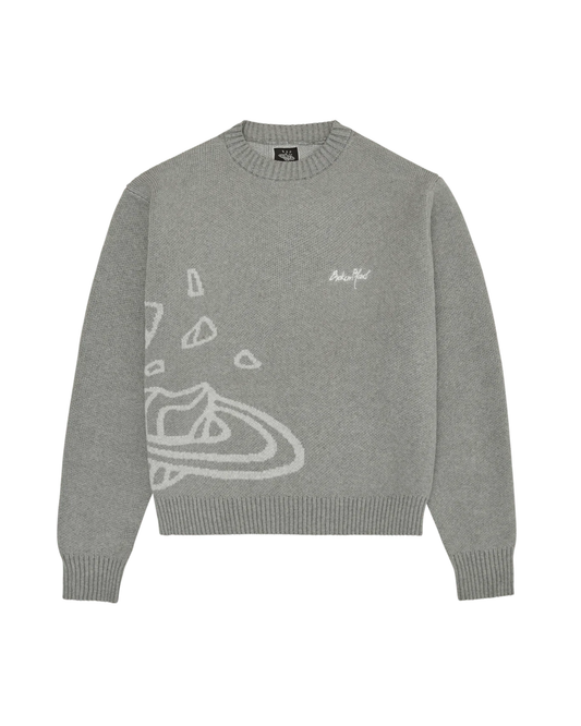 Broken Planet Knit Sweater - "Heather Grey"