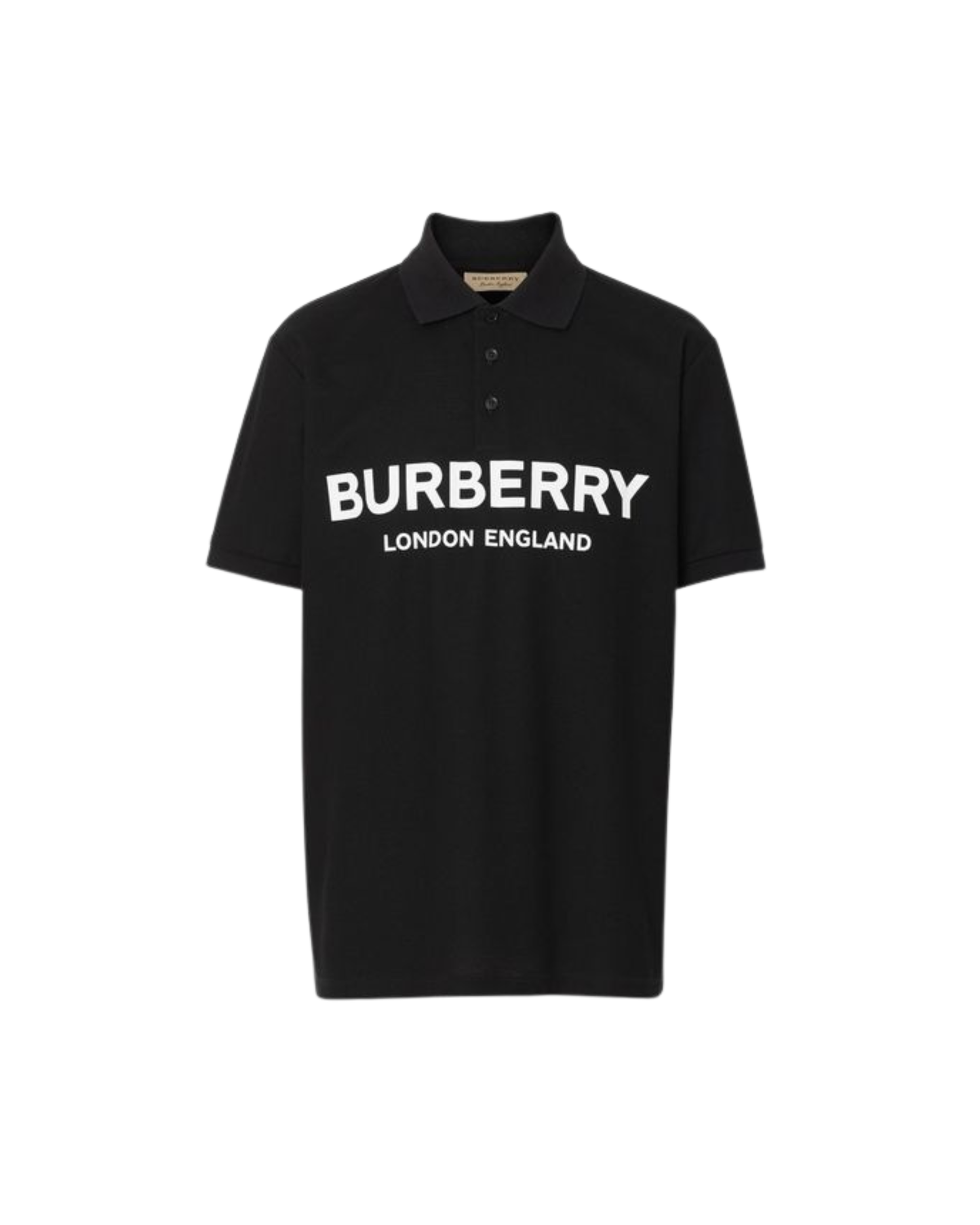 Burberry Logo Pique Polo Shirt - "Black"