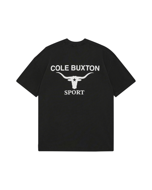 Cole Buxton Longhorn T-shirt - "Vintage Black"