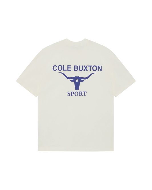 Cole Buxton Longhorn T-shirt - "Vintage White"