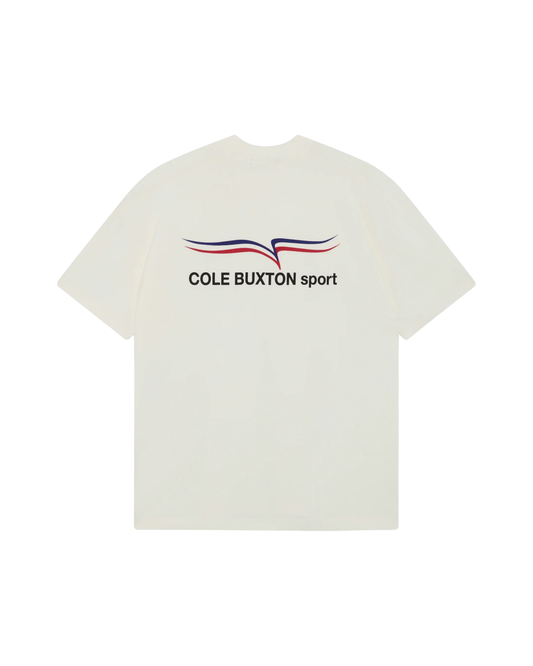 Cole Buxton SS26 Sport T-shirt - "Vintage White"