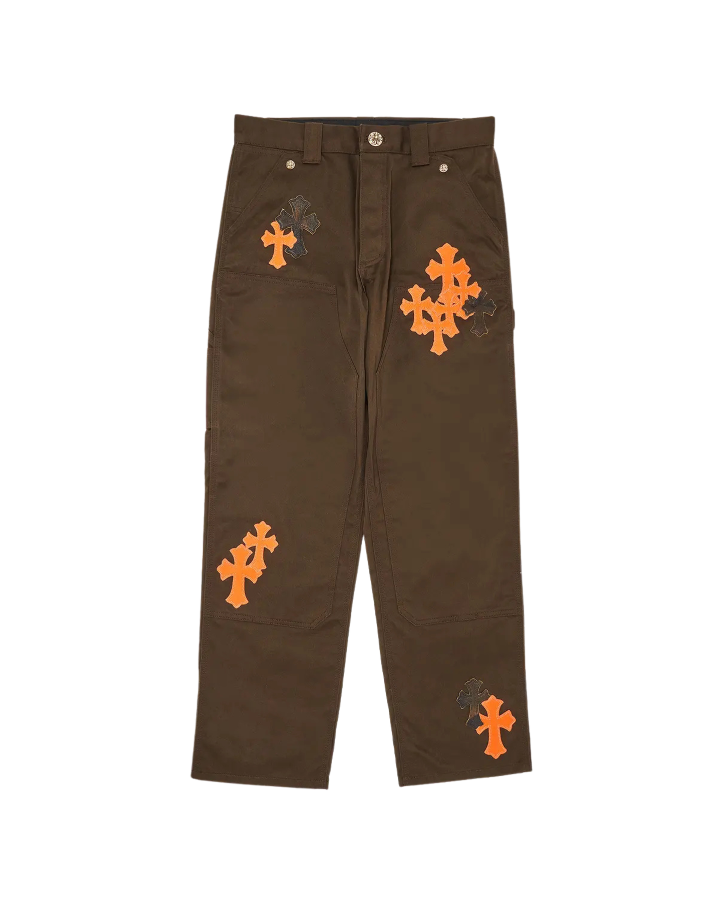 Chrome Hearts Cross Patch Carpenter Pants - "Brown/Orange"