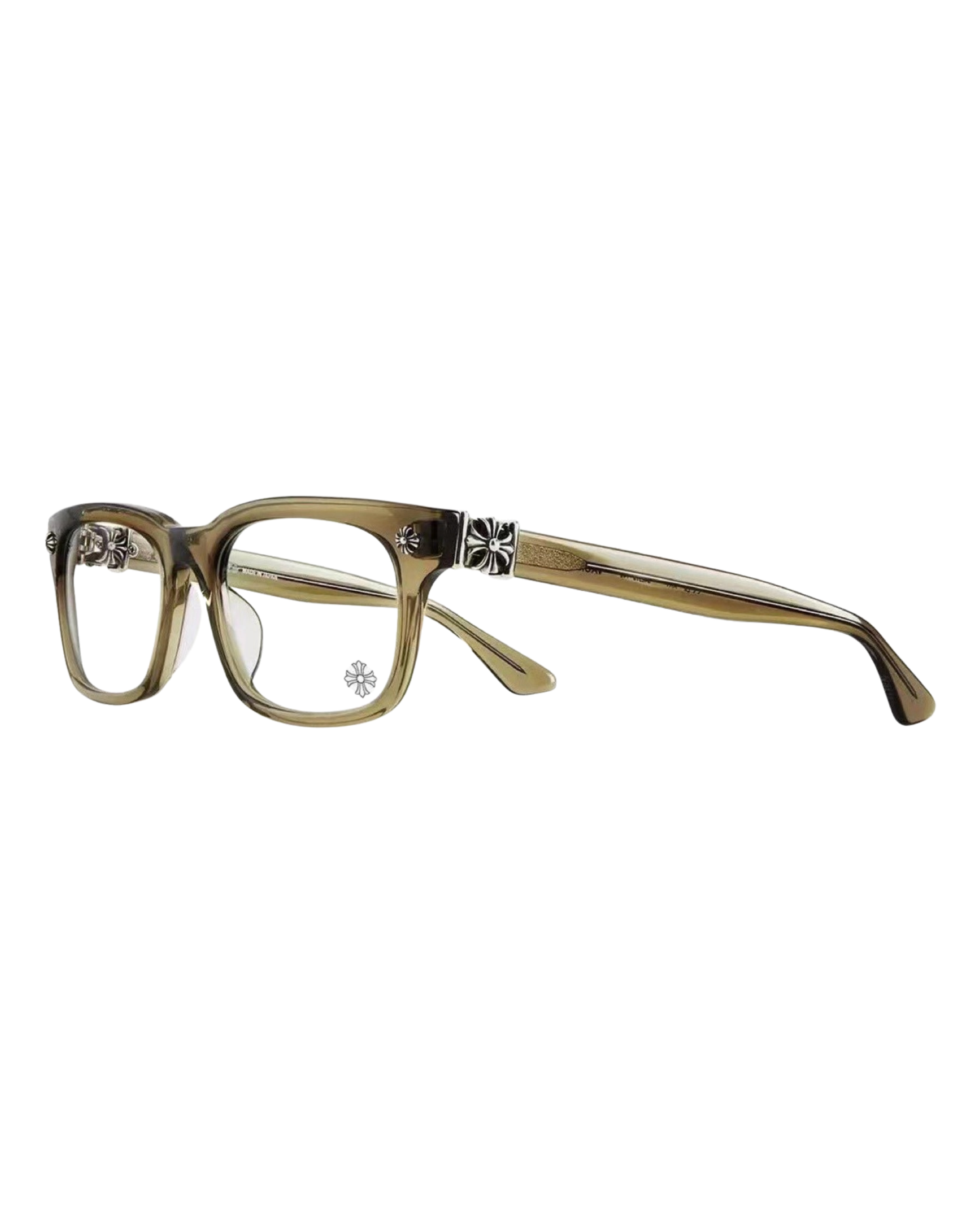Chrome Hearts Cross Frames - "Olive Crystal"