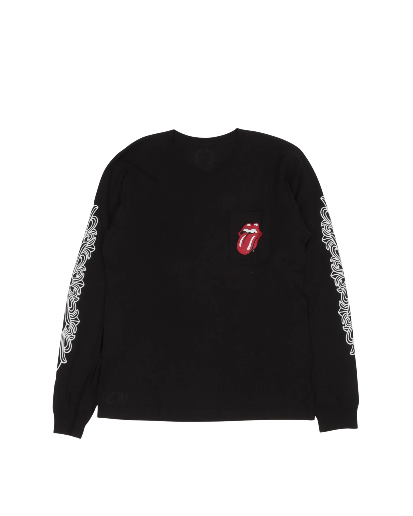 Chrome Hearts Rolling Stones Horseshoe Logo Long Sleeve T-Shirt - "Black"