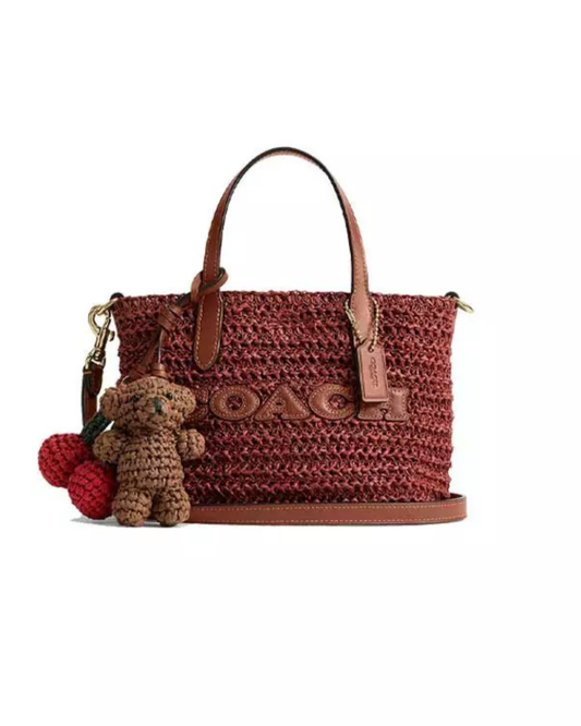 Coach City Mini Tote Bag - "Straw/Gold/Russet"