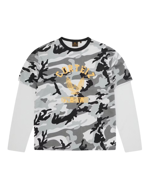 Corteiz Eagle Camo Thermal L/S Top - "Artic"