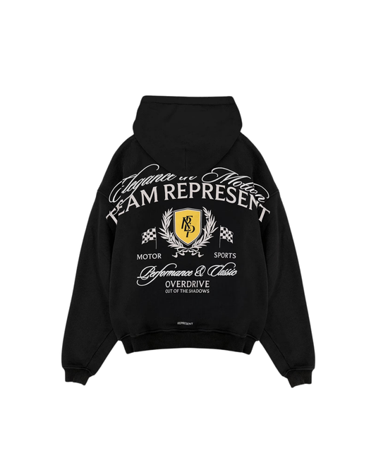 Represent Crest Hoodie - "Vintage Black"