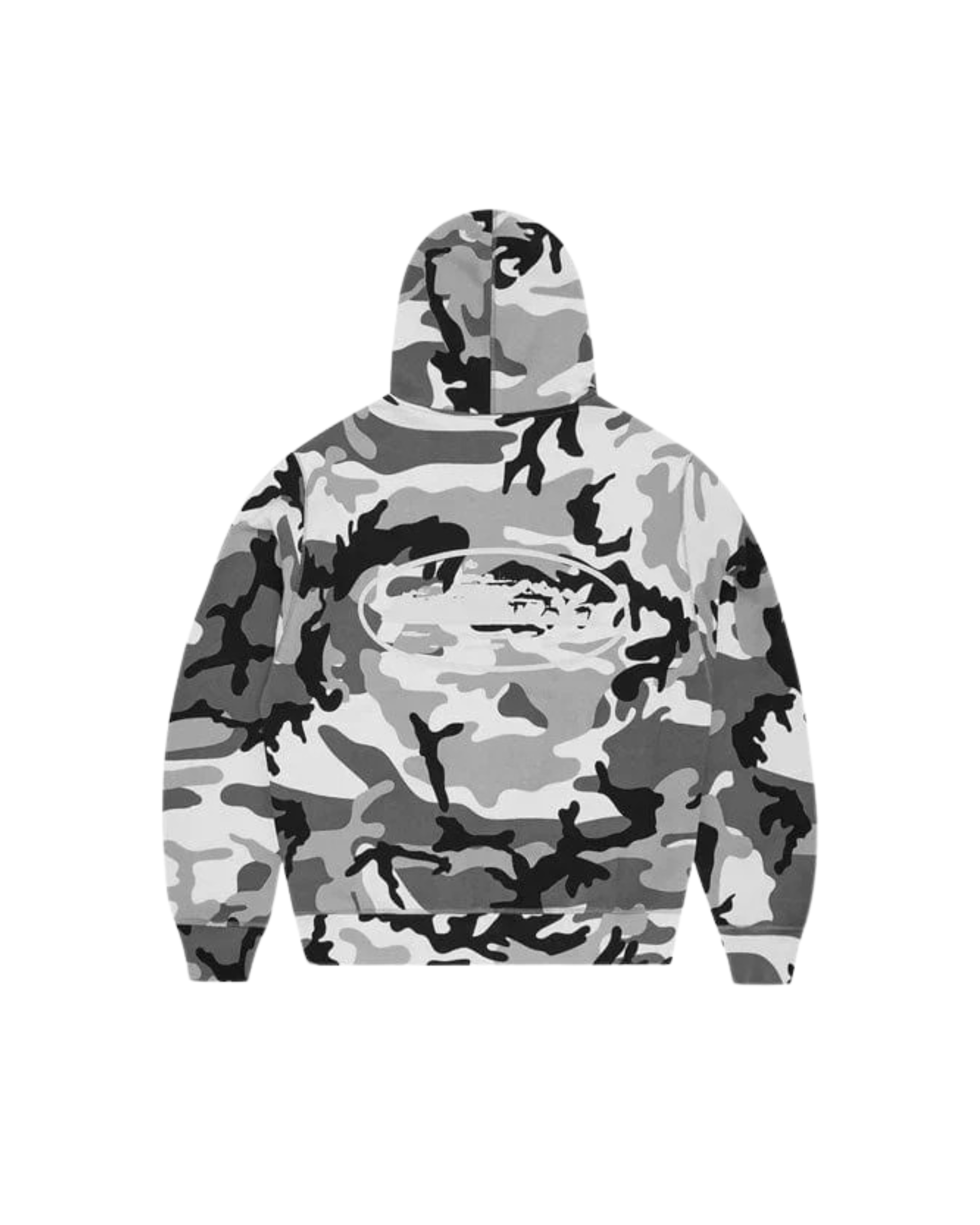 Corteiz Island Puff Print Zip Hoodie - "Arctic Camo"