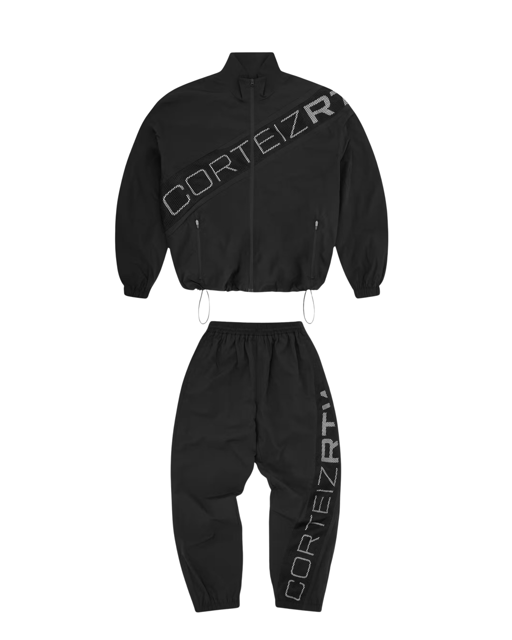 Corteiz Bias Panel Shuku Tracksuit - "Black"