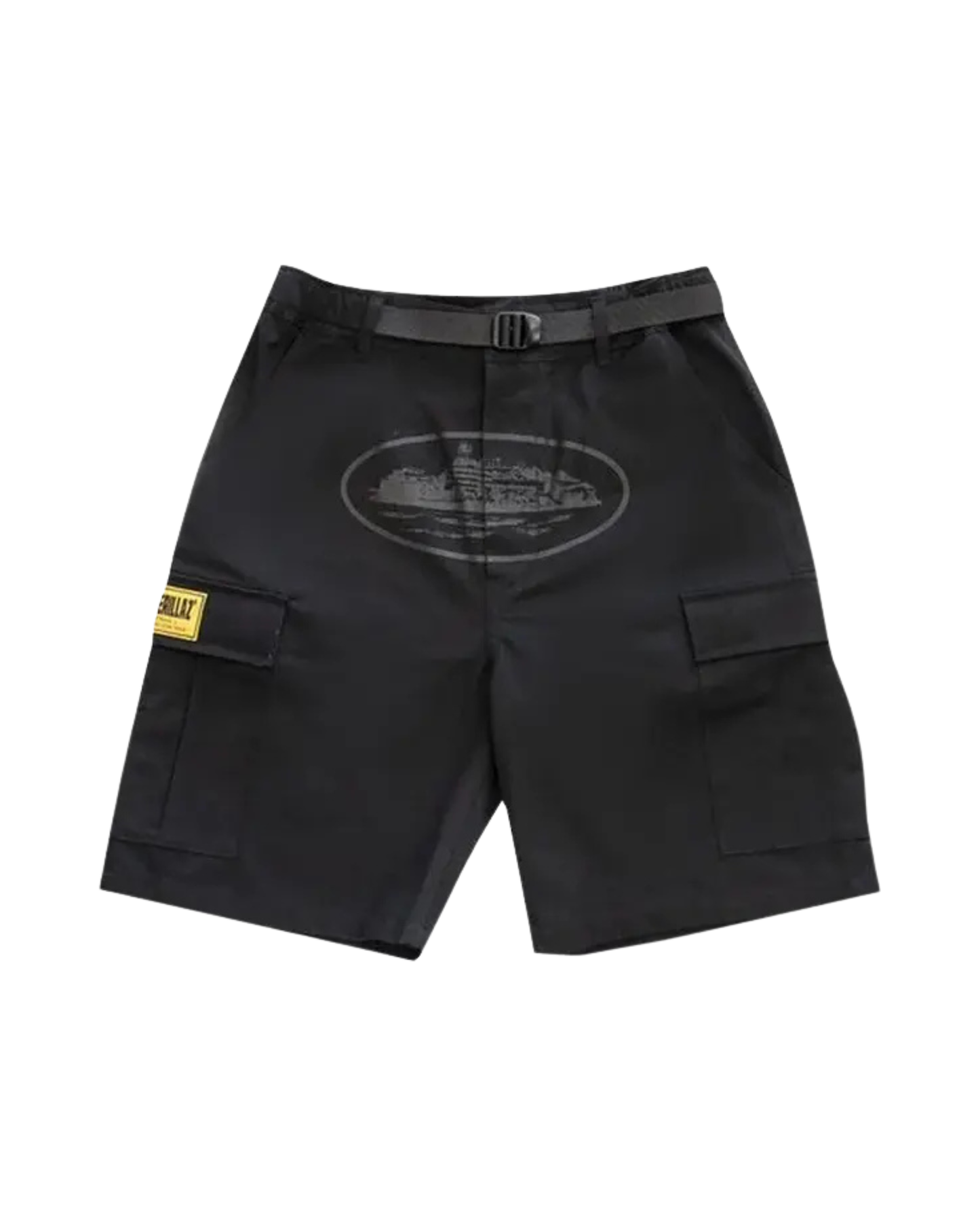 Corteiz Alcatraz Cargo Shorts - "Triple Black"
