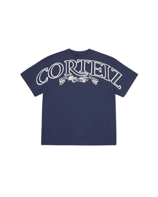 Corteiz Royale Heavyweight Tee -"Navy White"
