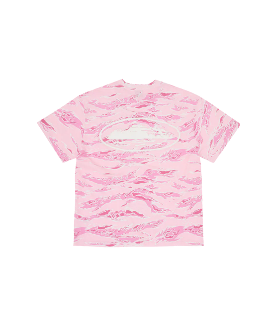 Corteiz Island Puff Print Tee - "Pink Tiger/Camo"