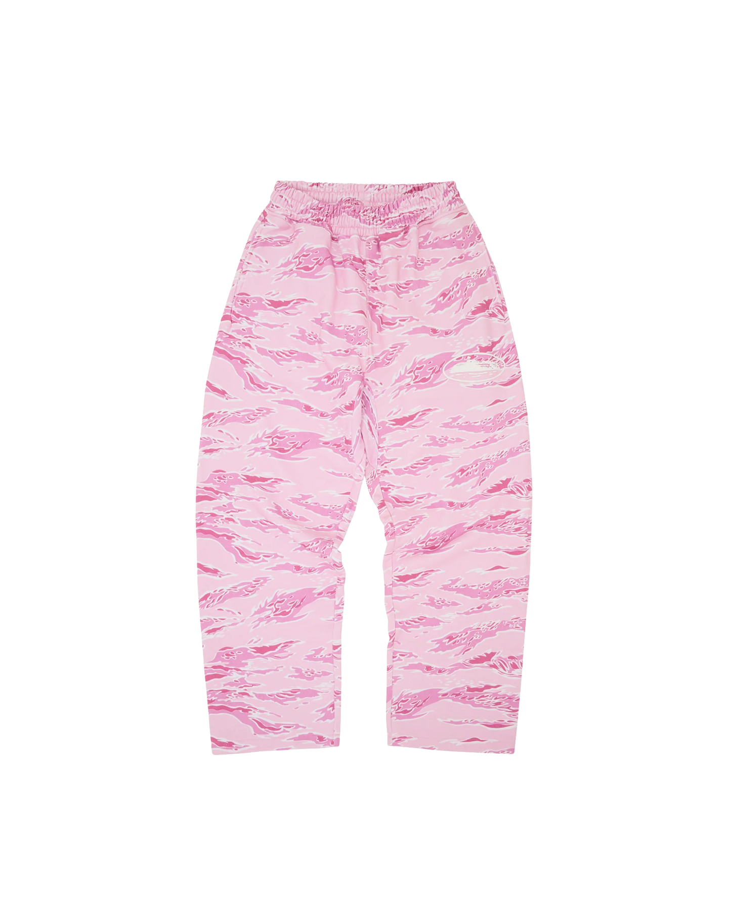 Corteiz Island Puff Open Hem Sweatpant - "Pink Tiger Camo"
