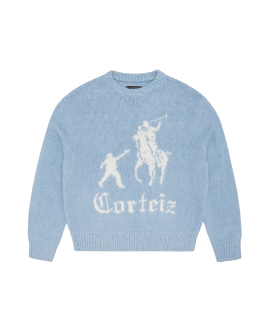 Corteiz Jackin Knit Sweater - "Baby Blue"