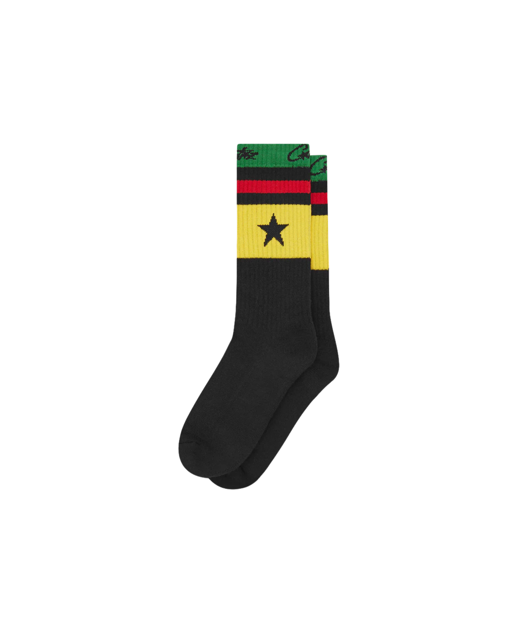 Corteiz Starz Socks - "Black & Yellow"