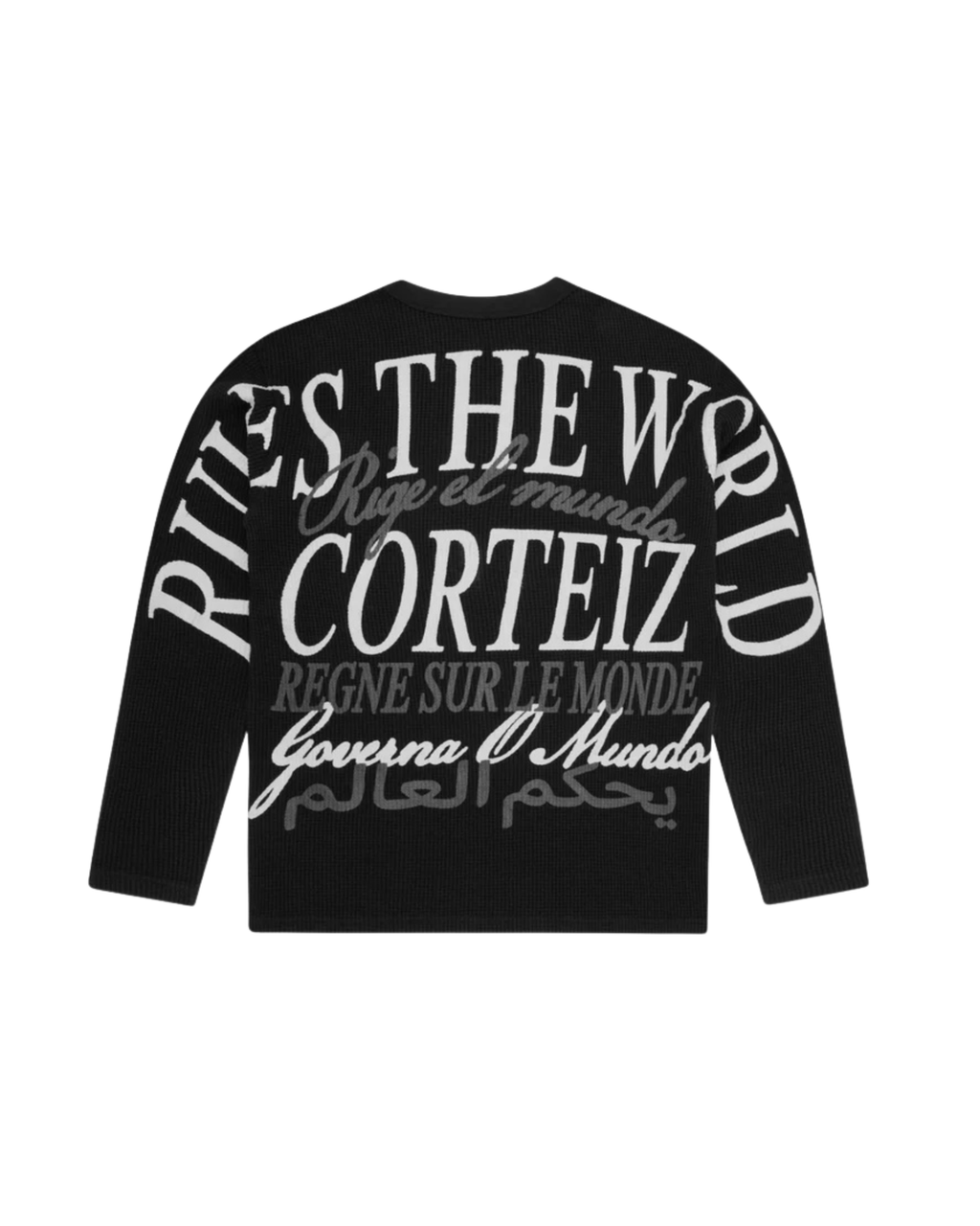 Corteiz Thermal Waffle Sweater  - "Black"