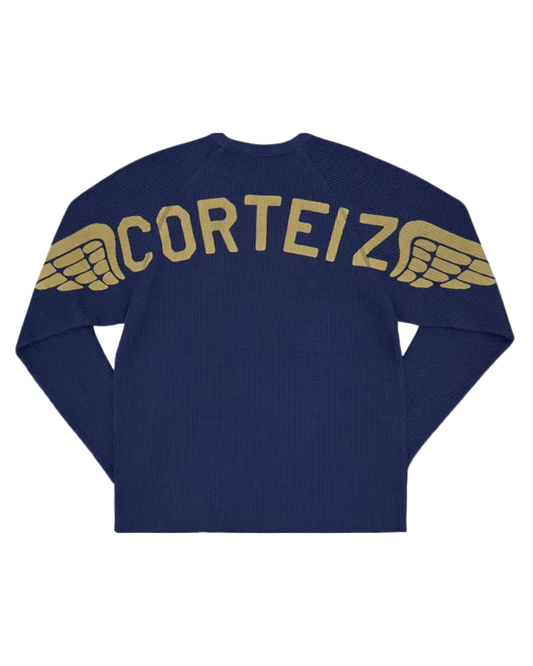 Corteiz Wings Waffle Thermal - "Navy"