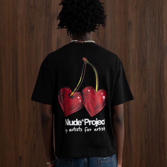 Nude Project Juicy Cherry Tee - "Black"