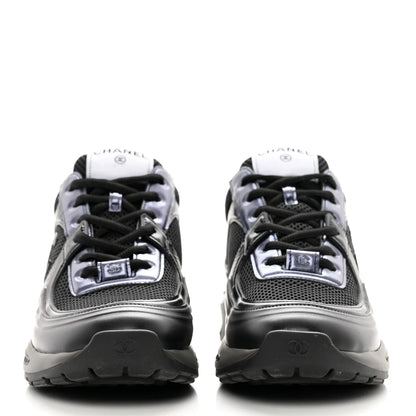 Chanel Calfskin CC Sneakers -"Dark Navy/Black"