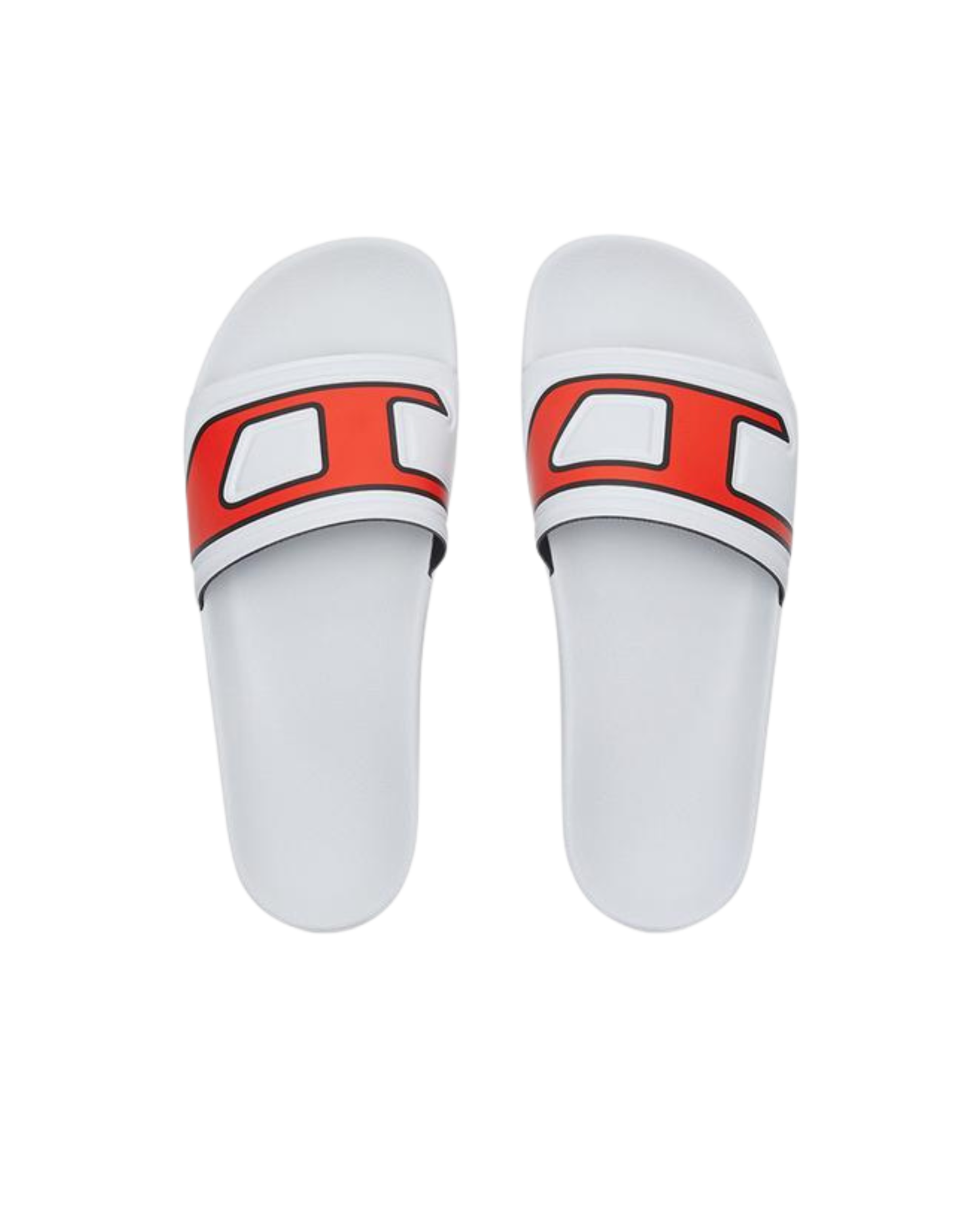 Diesel Mayemi-Pool Slides - "White/Red"