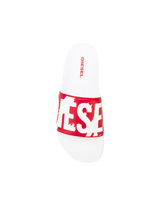 Diesel Sa Maral Slides - "White/Red"