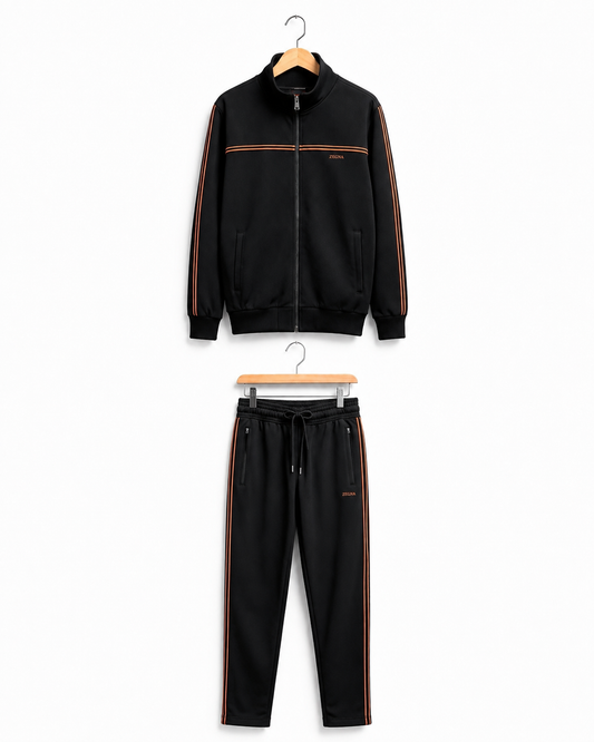 Zegna Signature Tracksuit - "Black/Brown"