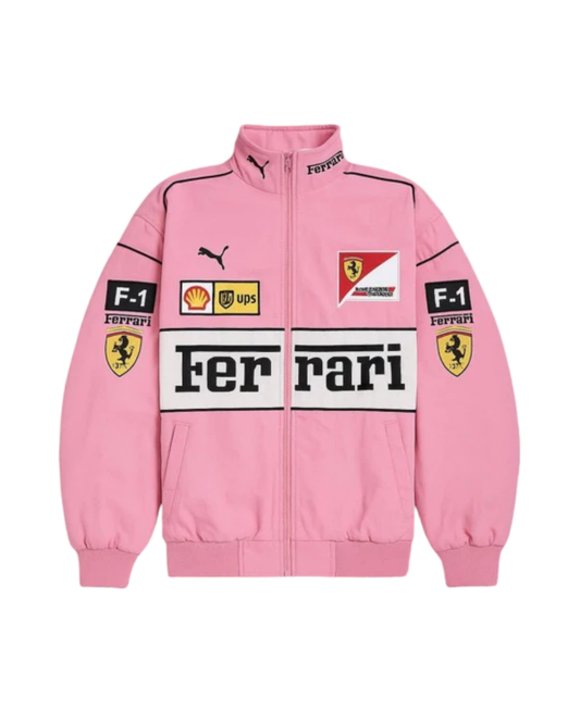 Ferrari F1 Retro Racing Jacket - "Pink"