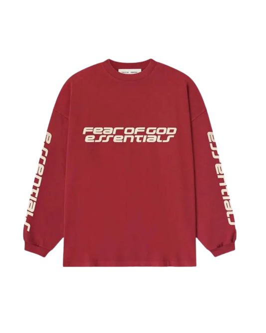 Fear of God Essentials 90's Long Sleeve - "Crimson"
