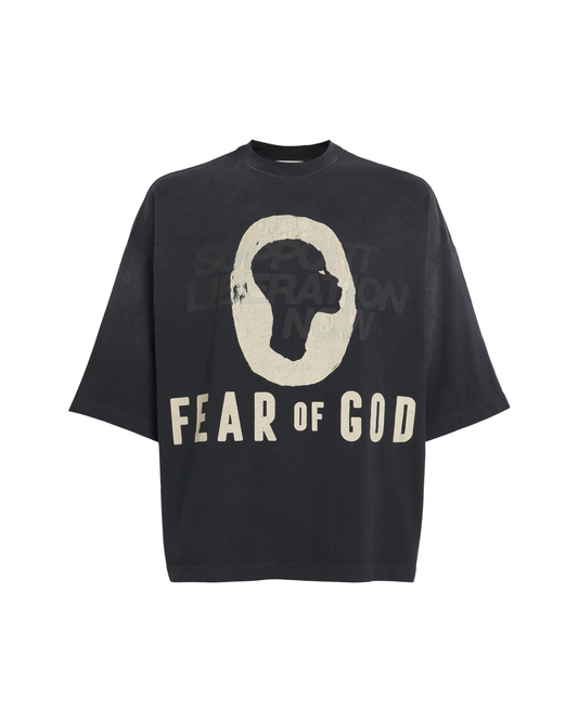Fear Of God x DSYF Support Liberation Now T-Shirt - "Black"