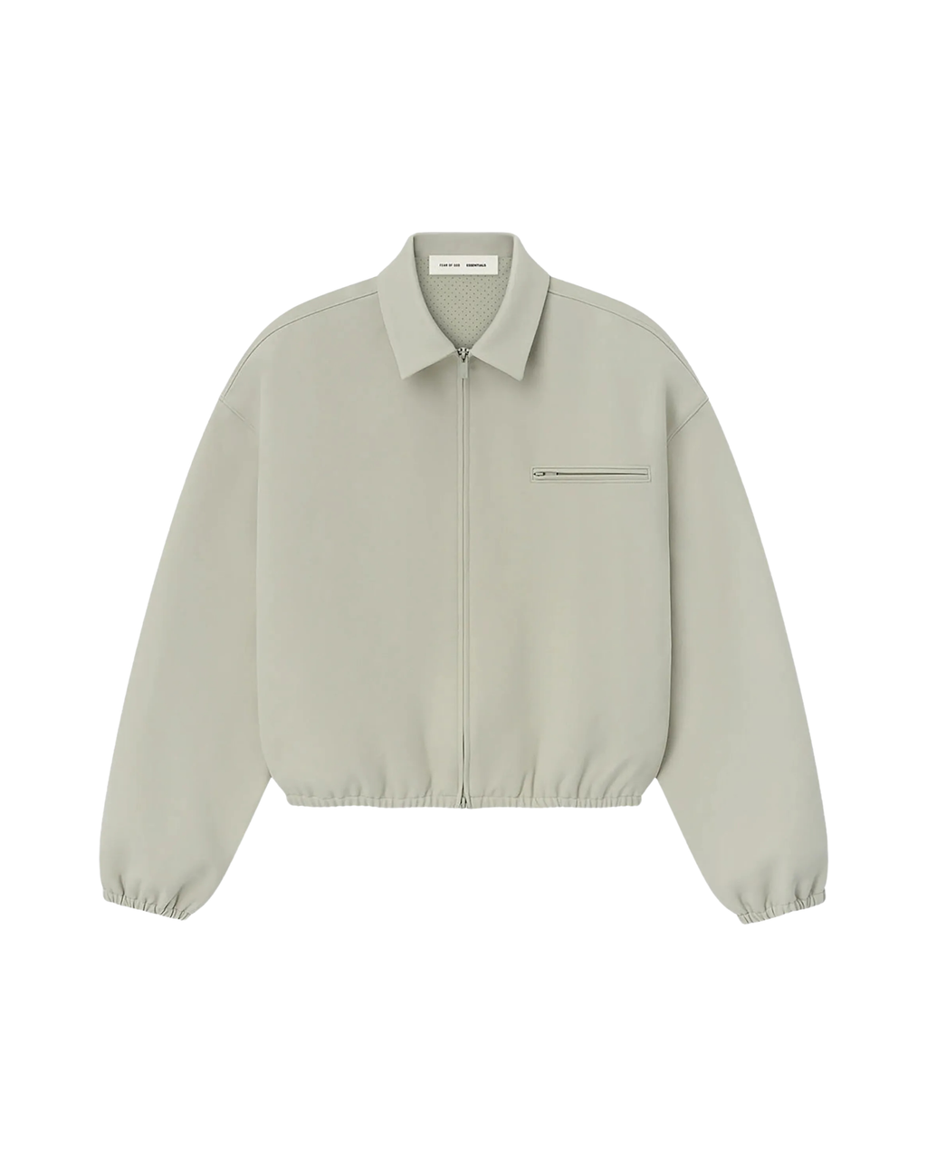 Fear Of God Essentials Zip-Up Canvas Jacket - "Grey"