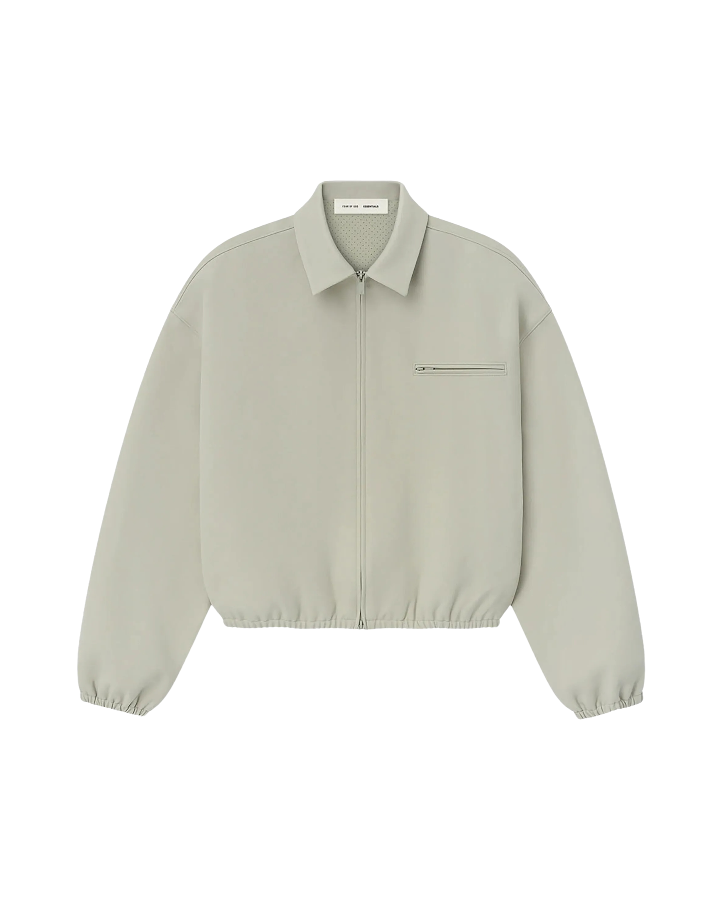 Fear Of God Essentials Zip-Up Canvas Jacket - "Grey"