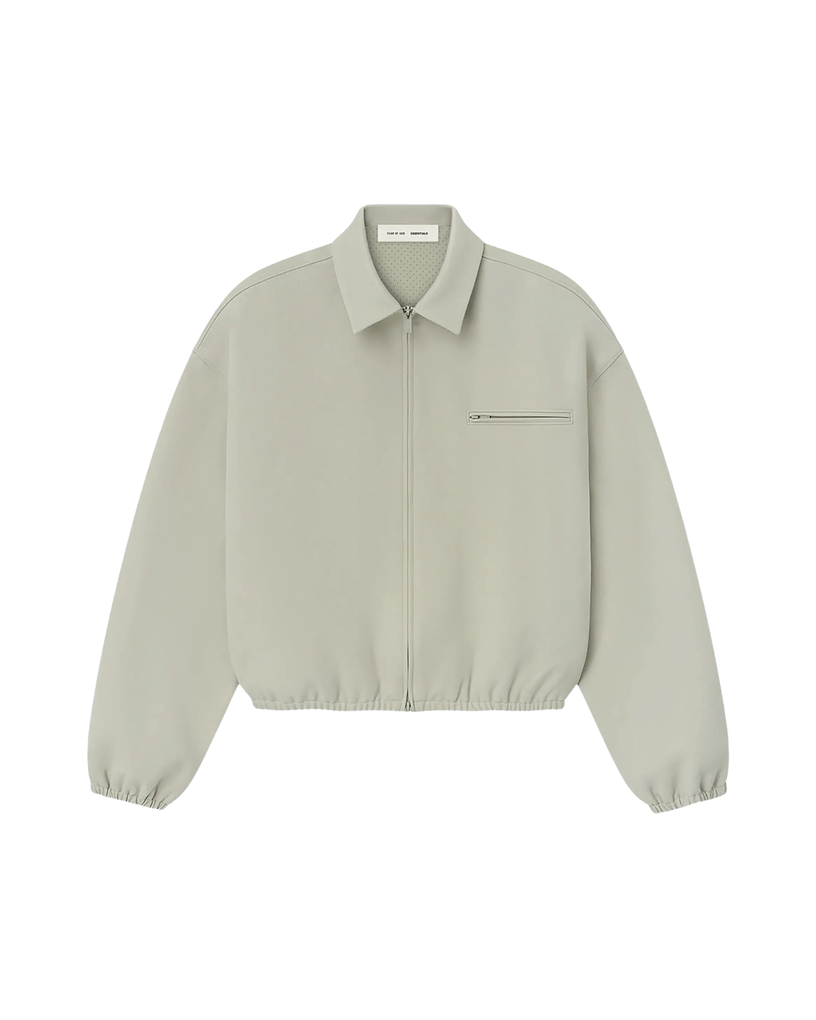 Fear Of God Essentials Zip-Up Canvas Jacket - "Grey"