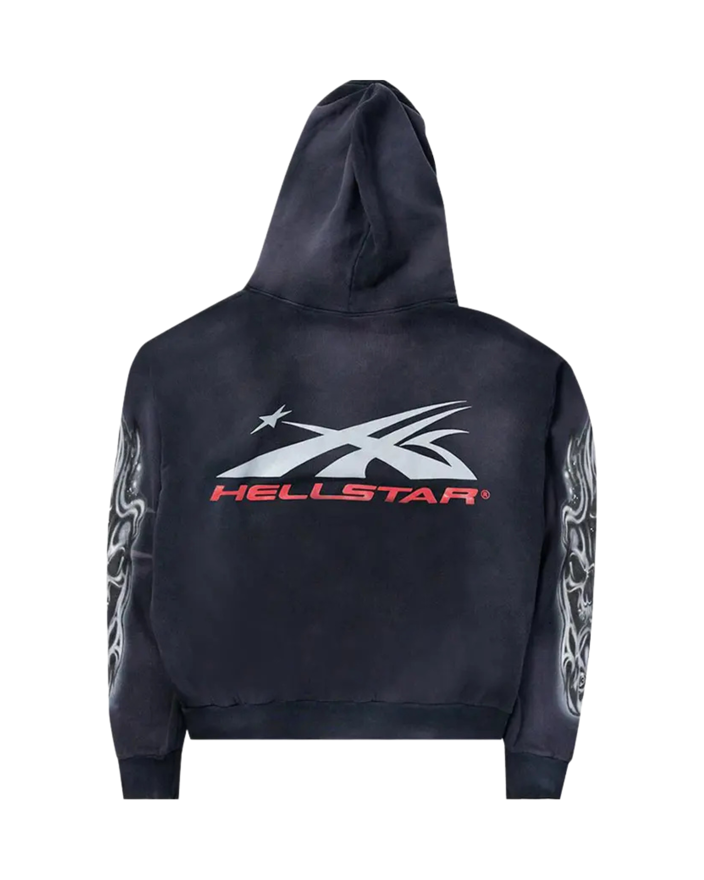Hellstar Airbrushed Skull Hoodie - "Black"