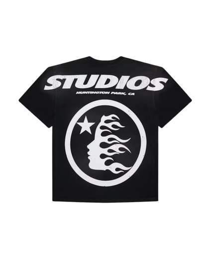 Hellstar Cartoon Logo Glitter T-shirt - "Black"