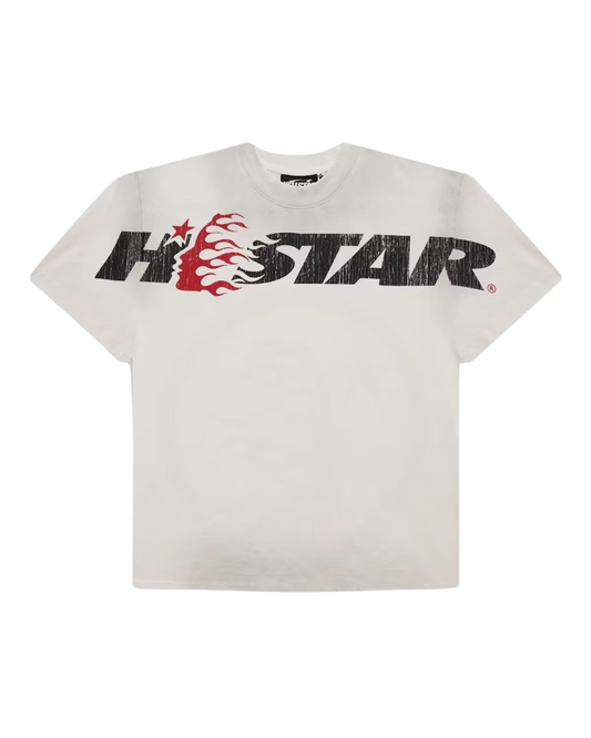 Hellstar Cartoon Logo Glitter T-shirt - "Grey/Red"