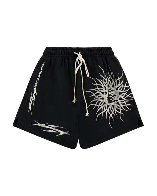 Hellstar Flame Yang Short - "Black/White"