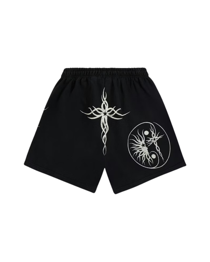 Hellstar Flame Yang Short - "Black/White"