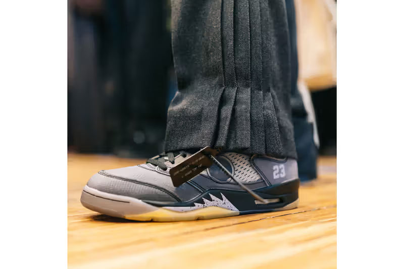 Off-White × Nike Air Jordan 5 - "Black Muslin/Fire Red"