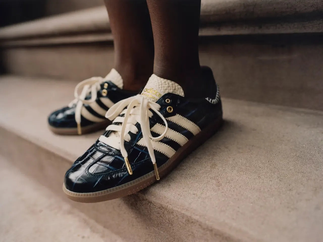 Adidas x Wales Bonner Samba - "Navy Croc"