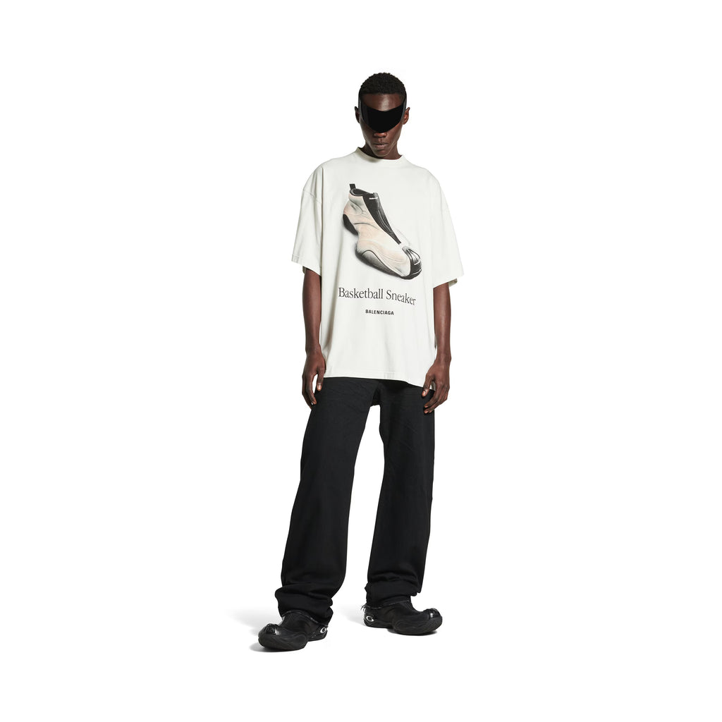 Balenciaga Basketball Sneaker T-shirt Oversized - "Dirty White"
