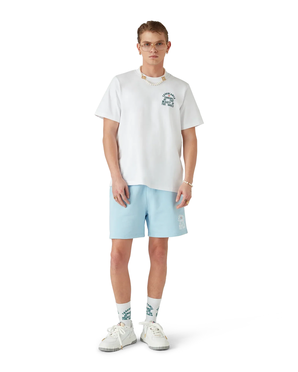 Casablanca Beauty Of The World T‑Shirt - "White"