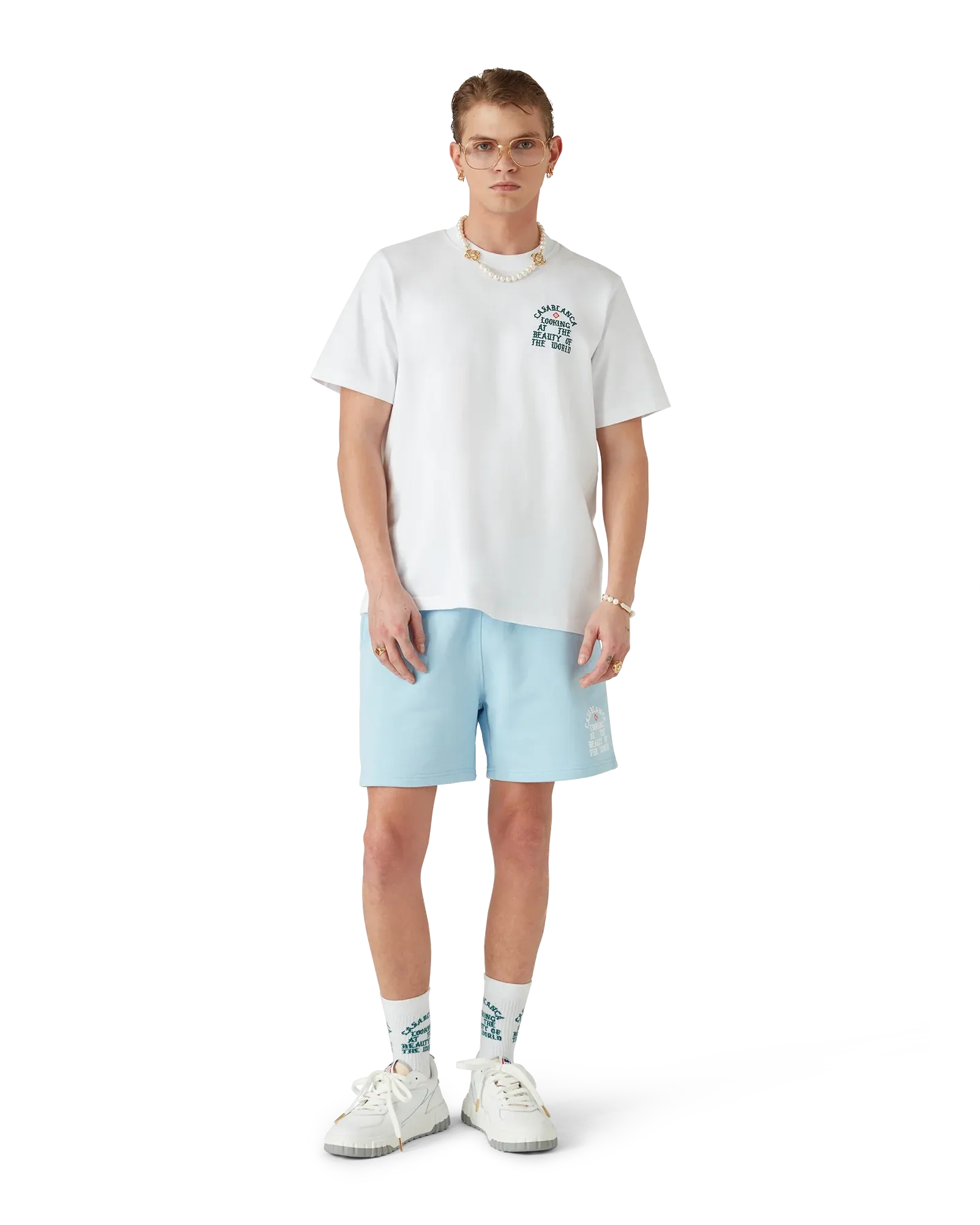 Casablanca Beauty Of The World T‑Shirt - "White"