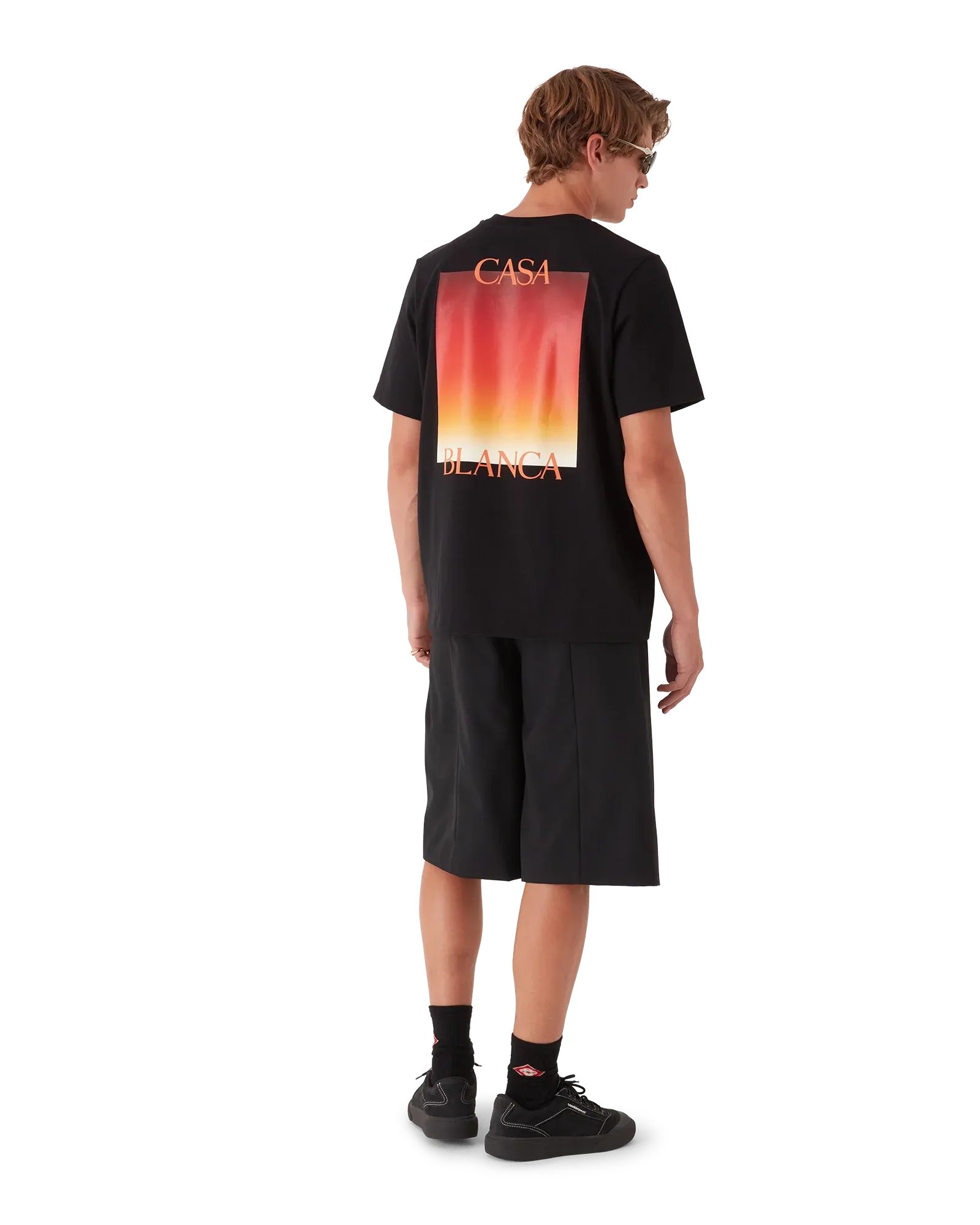 Casablanca Gradient Square Short Sleeve T‑Shirt - "Black"