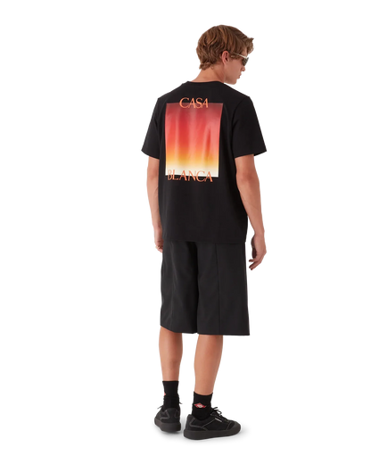 Casablanca Gradient Square Short Sleeve T‑Shirt - "Black"
